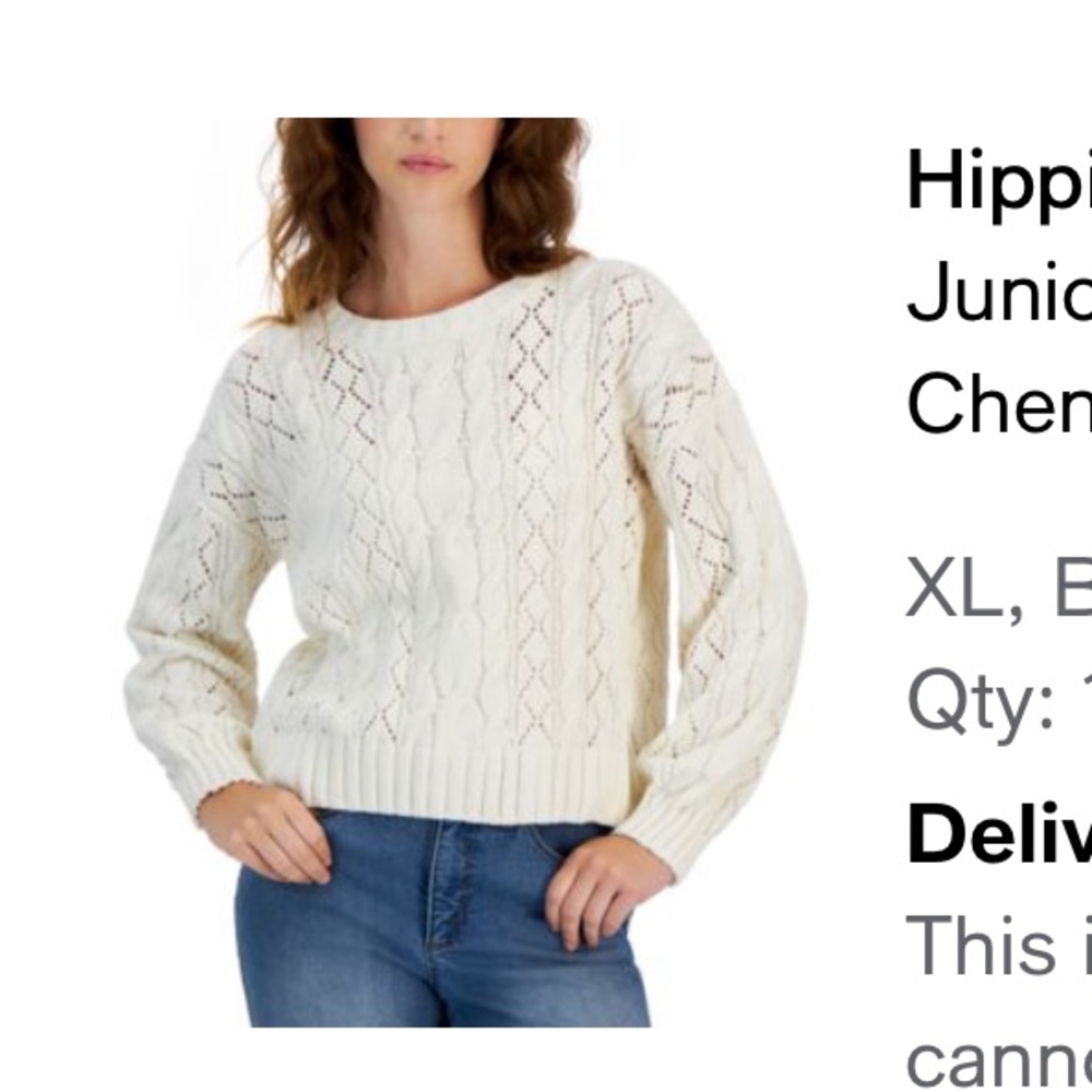 NWT white sweater